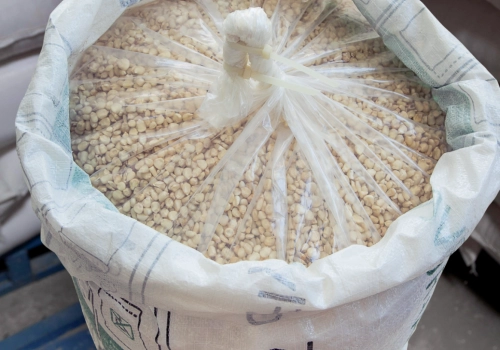 A large sac of grains